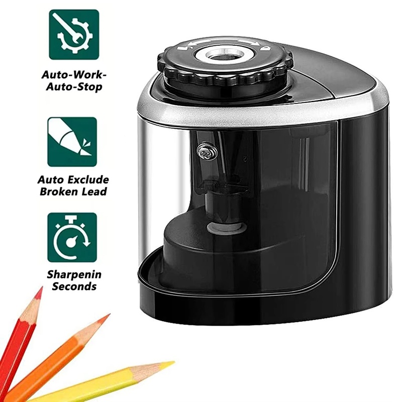 Electric Pencil Sharpener Usb - مبراة أقلام كهربائية أوتوماتيكية للمكتب، مبراة