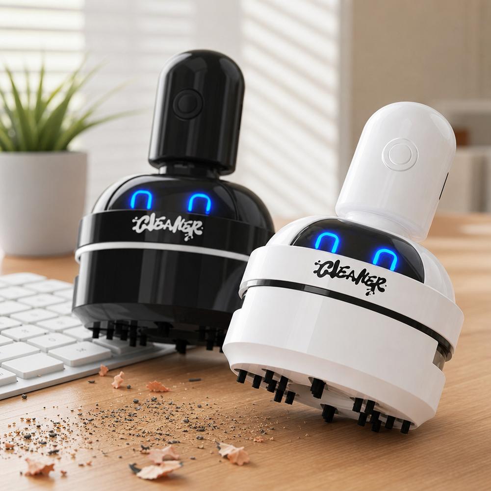 Mini Desktop Vacuum Cleaner For Eraser Dust - مكنسة كهربائية صغيرة محمولة بتصميم كرتوني