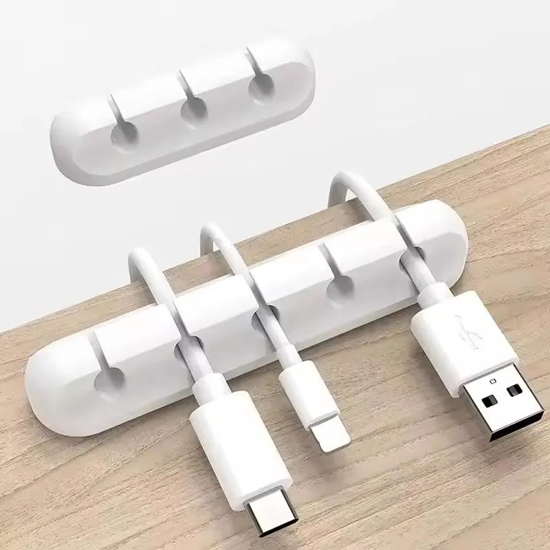 Desk Accessories - منظم كابلات USB من السيليكون، حامل