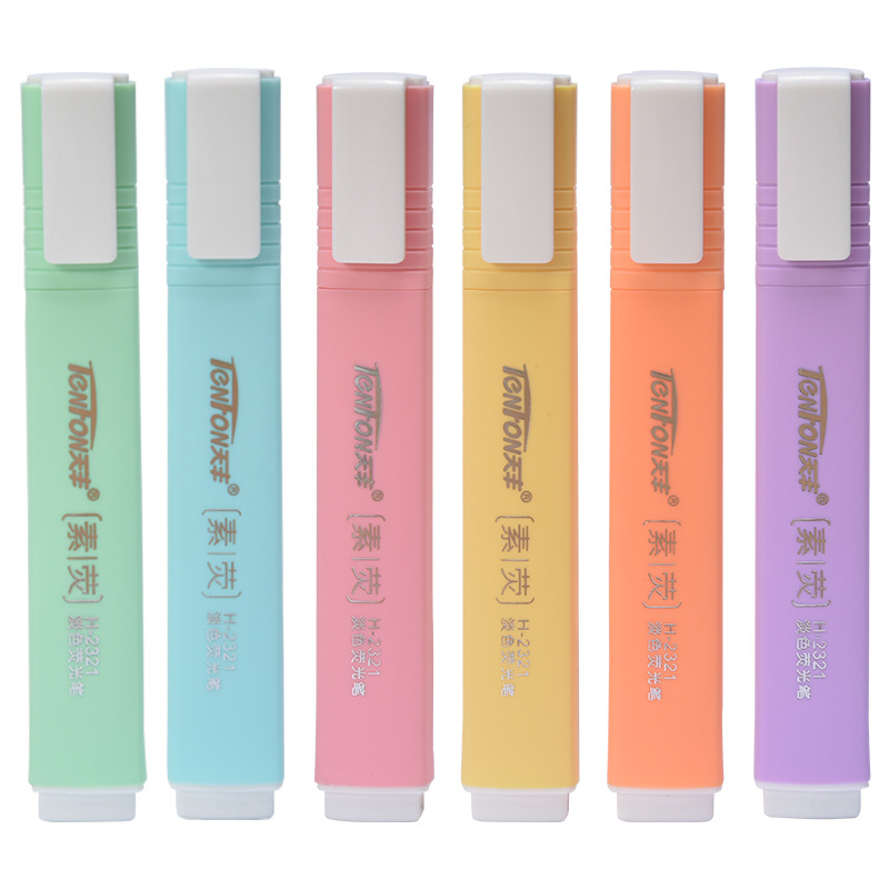 6 قطعة/المجموعة شكل مسطح شاحب  - مراجعة Pastel Highlighter Set Double Ended وسعره