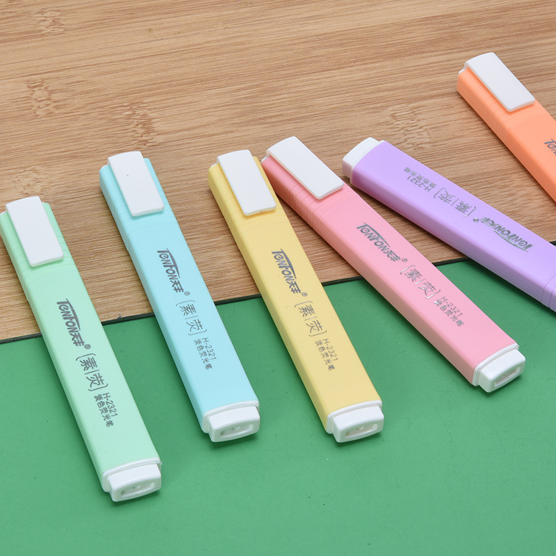 6 قطعة/المجموعة شكل مسطح شاحب  - مراجعة Pastel Highlighter Set Double Ended وسعره